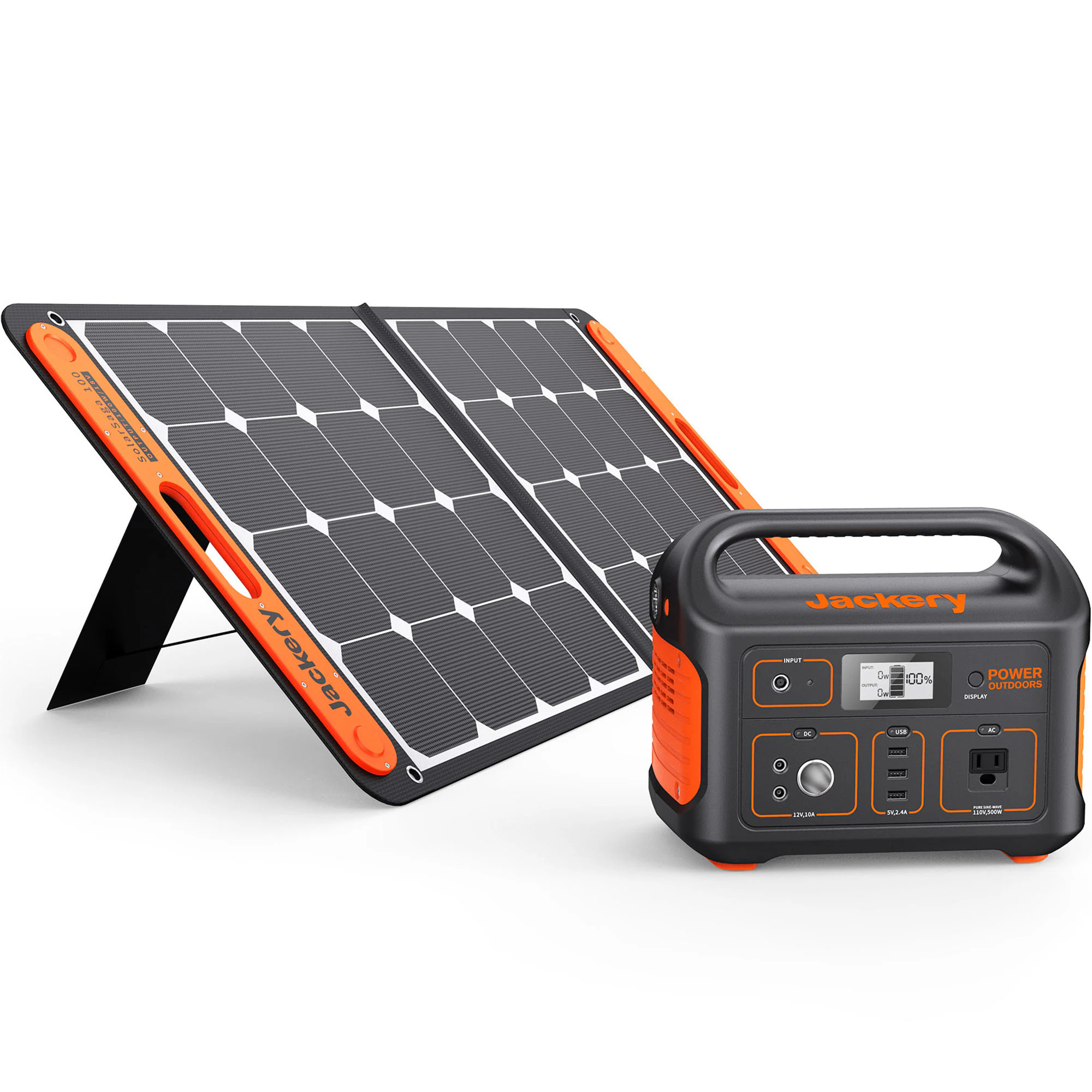 Jackery Explorer 550 Solar Generator (550Wh) 500-Watts Portable Power Station (1 Solar Panel Included) in Black | JAE5501SP100 | Lowe's