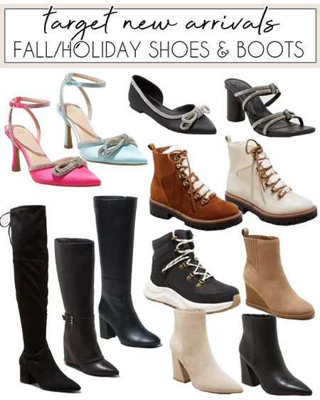 New arrival shoes from Target! Perfect holiday heels, classic knee high boots, the coziest fall booties and more!

#targetfinds #targetshoes #targetfashion

Designer inspired heels. Mach and Mach inspired heels. Lace up booties. Knee high black boots. Neutral fall booties. Affordable fall shoes   

#LTKSeasonal #LTKstyletip #LTKshoecrush
