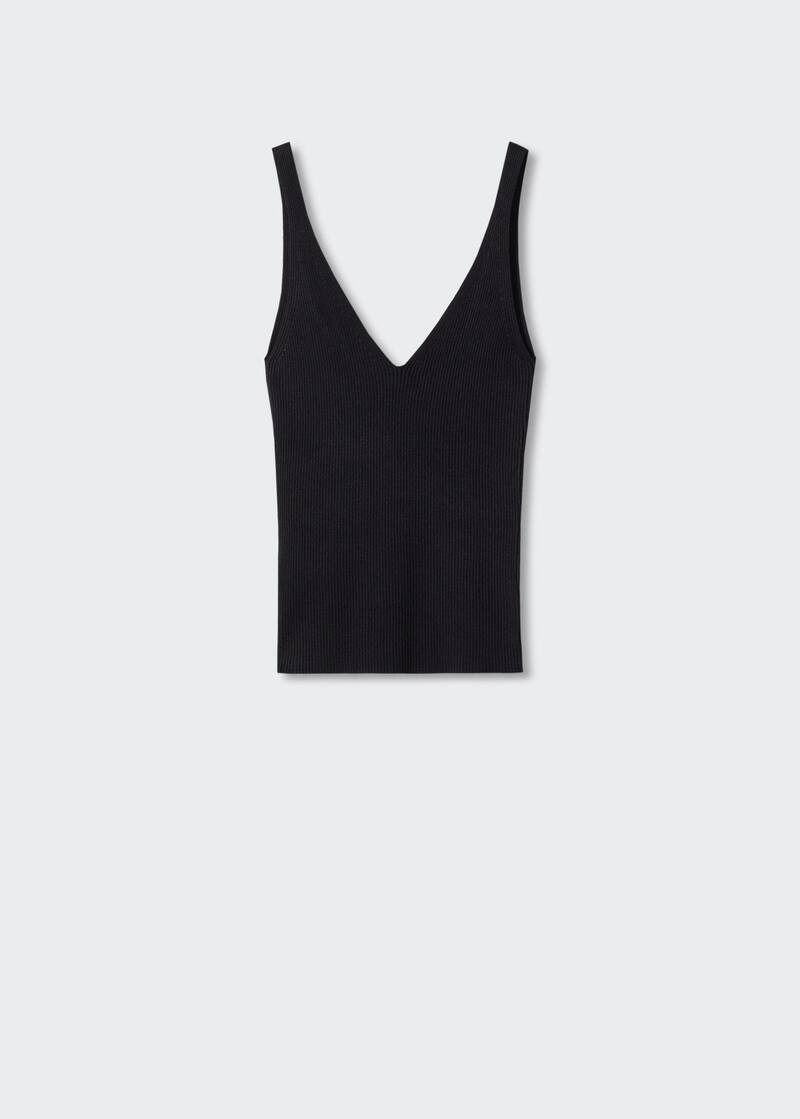 Top maglia scollo a v -  Donna | Mango Italia | Mango IT