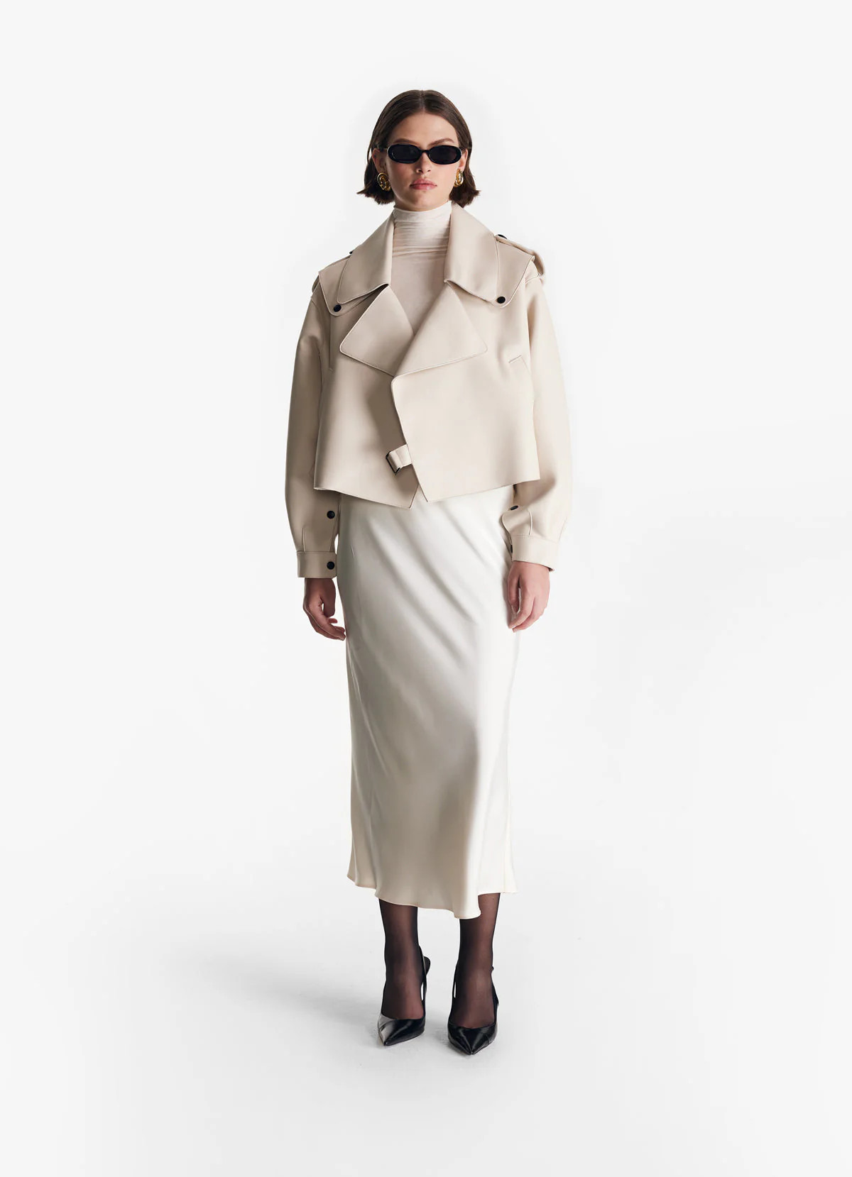 Off-White Oversized Leather Jacket | DE SAVARY LONDON