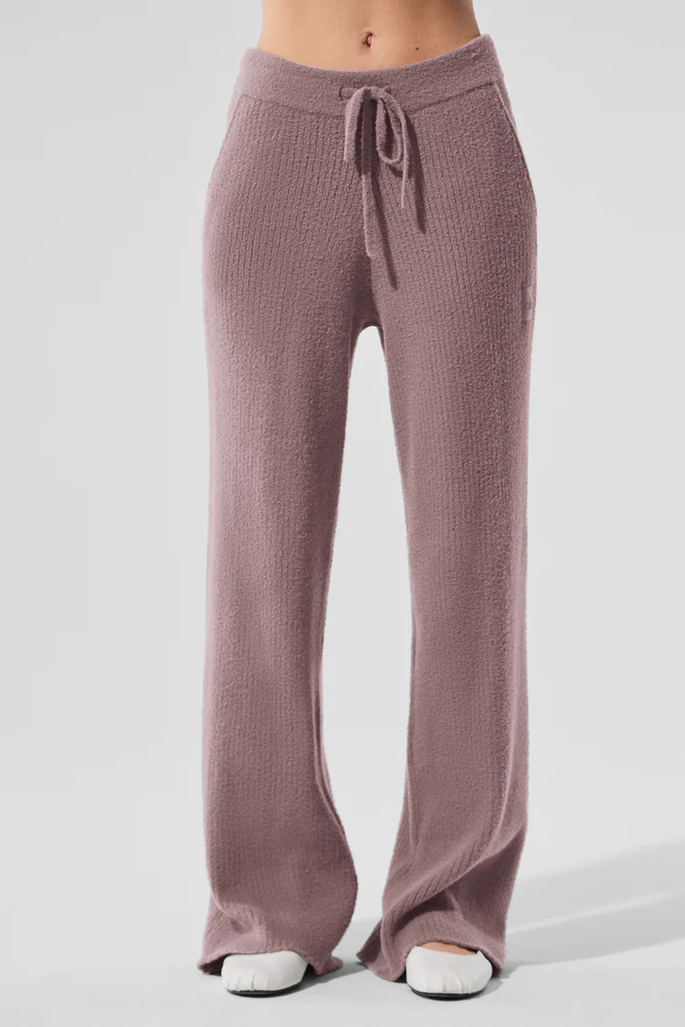 Snuggle Up Sweater High-Waist Wide Leg Pant - Mushroom | Alo Yoga (US)