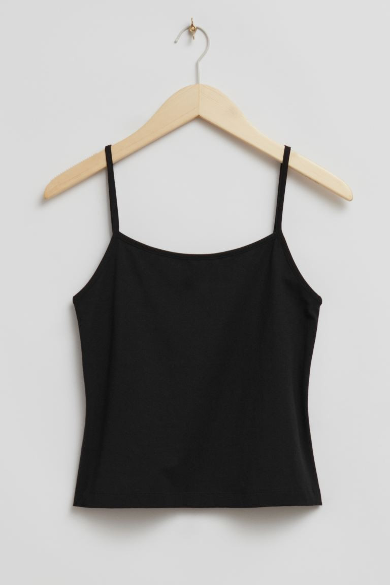 Baumwolltop mit schmalen Trägern | H&M (DE, AT, CH, NL, FI)