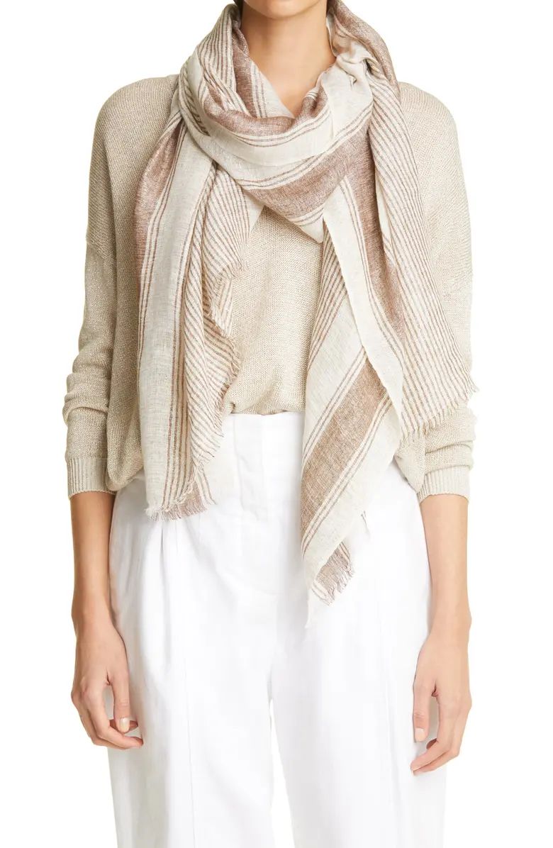 Metallic Linen Blend Scarf | Nordstrom