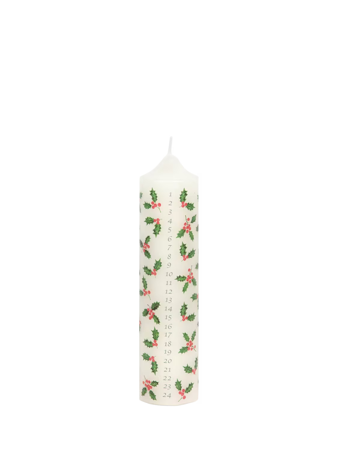 Talking TablesHolly Advent Pillar Candle, H20.5cm | John Lewis (UK)