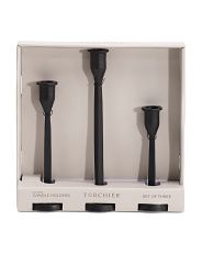 Set Of 3 Taper Candle Holders | TJ Maxx