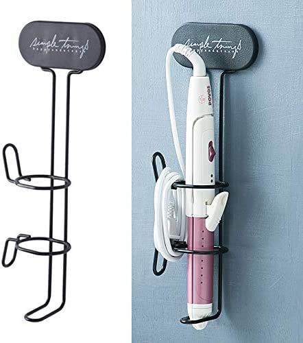 Hair Tool Organizer, Bathroom Hair Dryer Holder Wall Mounted Hair Straightener Hanging Rack Hair ... | Amazon (US)