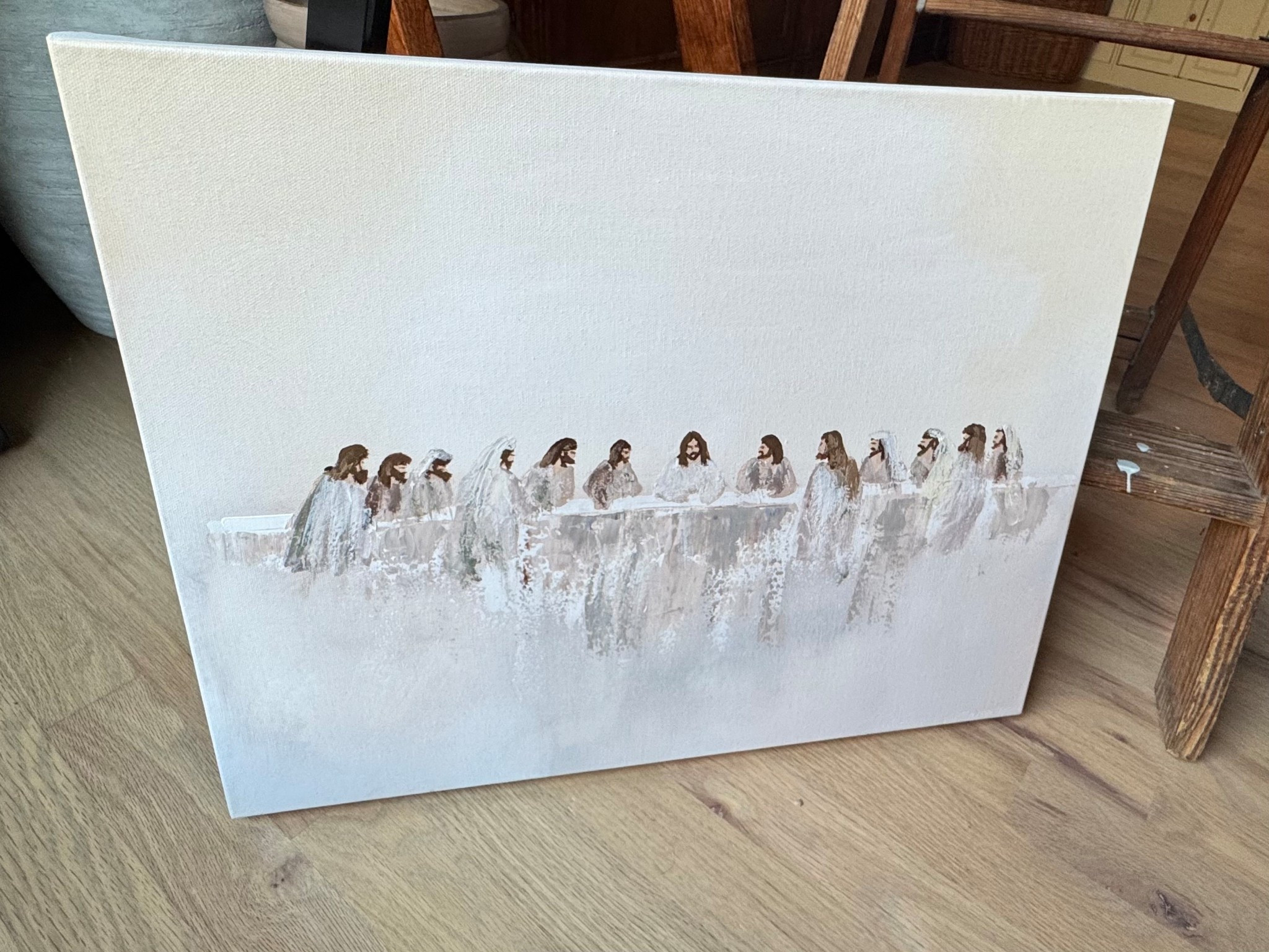 The Last Supper original painting 16x20 on canvas by Malea Gordon. 
16x20 $125
24x36 $300
36x48 $400
Find my art on IG @maleagordonhome Custom Commissions are open🎨 

Art, canvas, wall art, original painting, available for custom order, Christian art, Christmas present, modern Christian, Jesus, church, faith based

#LTKHome