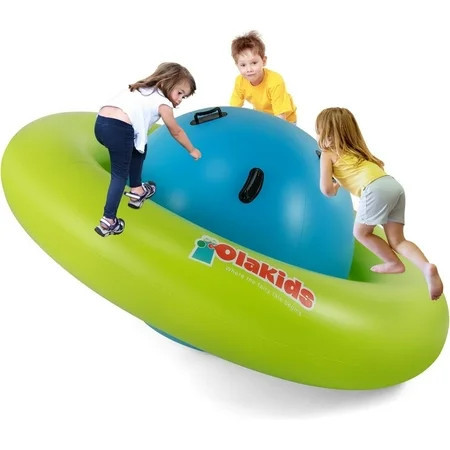 OLAKIDS 8FT Inflatable Dome Rocker Bouncer, Outdoor Kids Giant Roll and Play Seesaw Rocker with 6 Secure Handles, Max Weight 250 LBS, Toddlers Climbing Toy Backyard Play Center Equipment | Walmart (US)