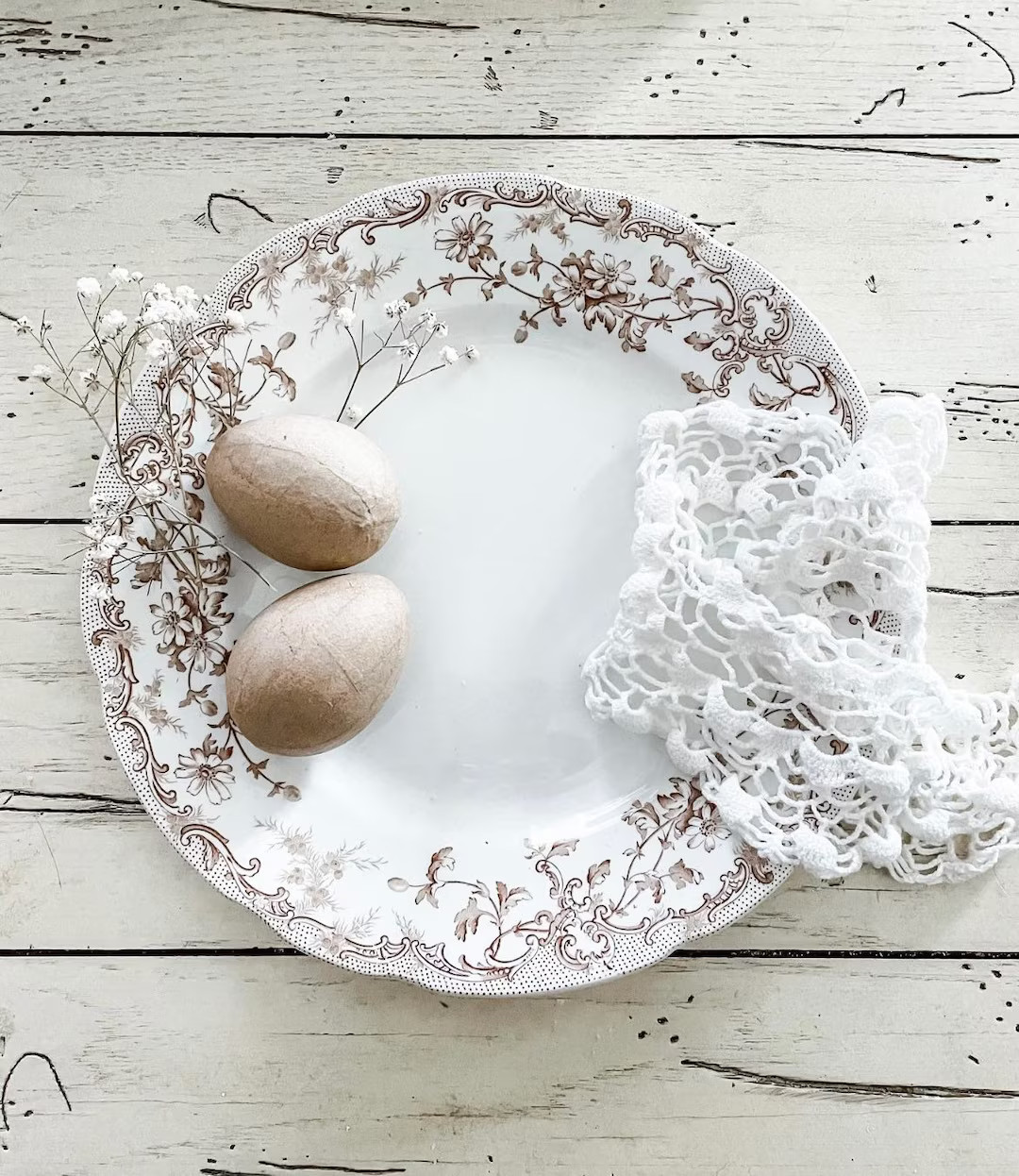 Antique Brown Transferware Plate, Clemenston Brothers, Cottage Farmhouse Ironstone - Etsy | Etsy (US)