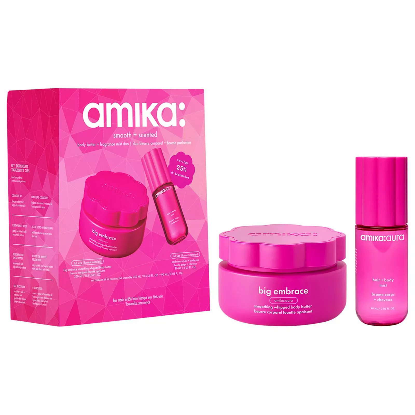 amika Smooth + Scented Body Butter & Fragrance Mist Gift Set, None | Kohl's