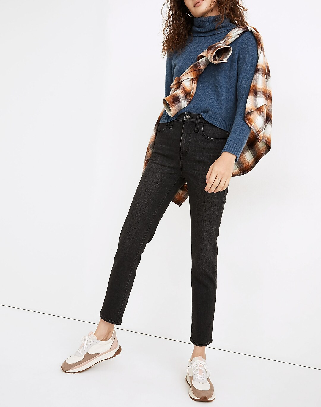 Petite High-Rise Slim Straight Jeans in Kandell Wash | Madewell