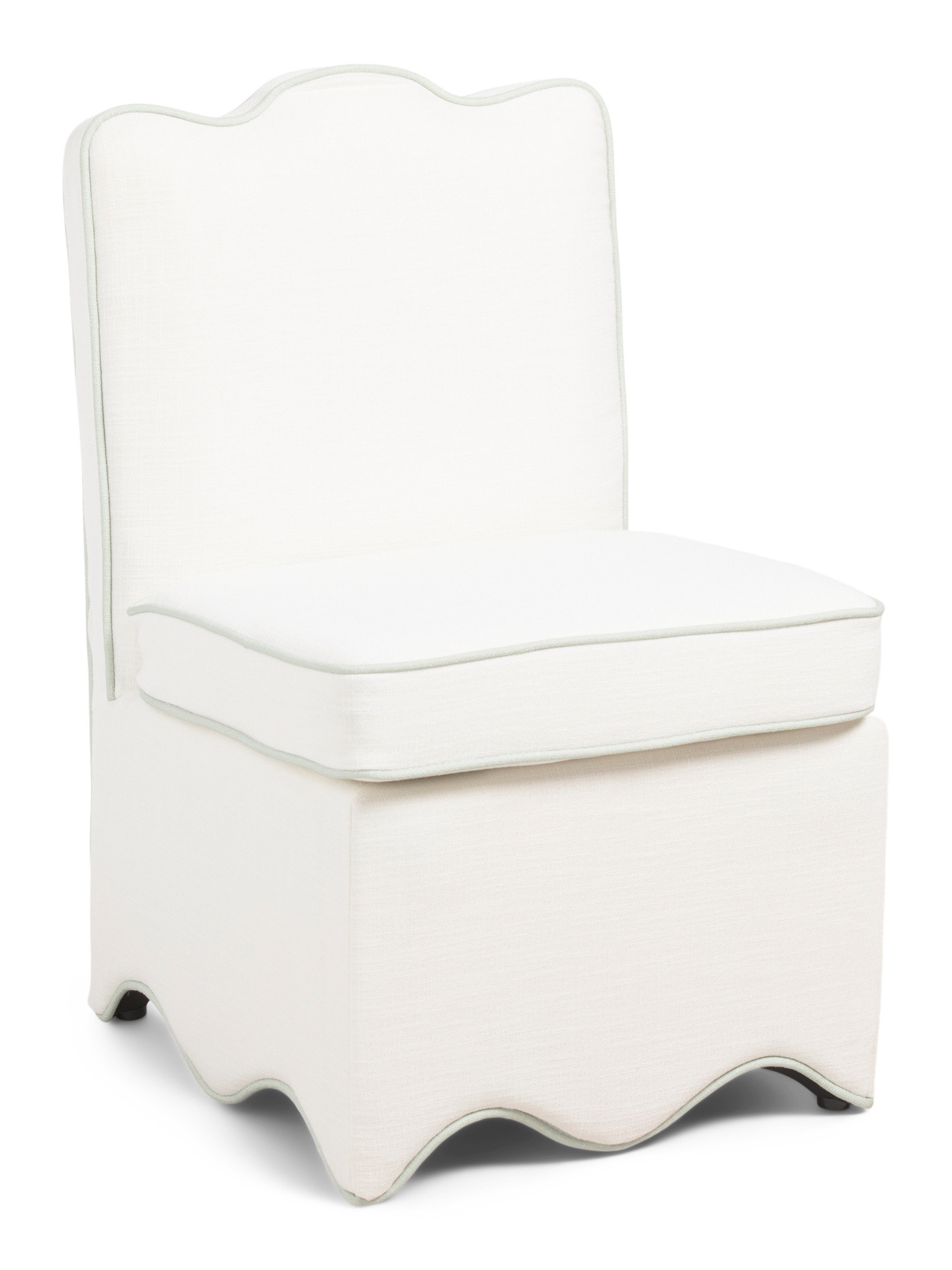 21x33x21 Scalloped Bottom Skirted Dining Chair | TJ Maxx