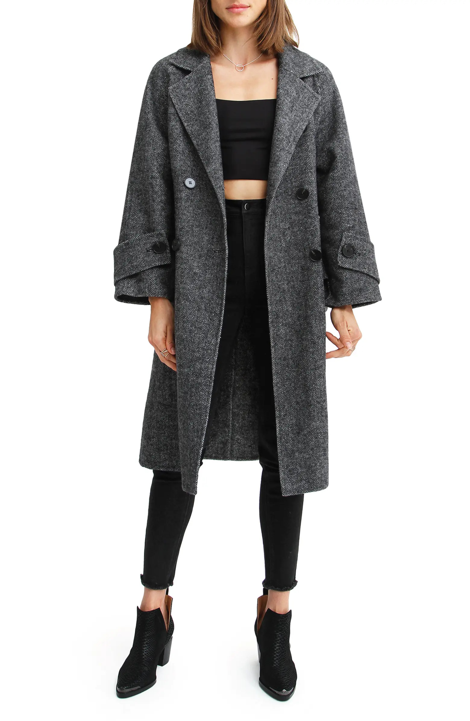 BELLE AND BLOOM Rumor Has It Wool Blend Coat | Nordstrom