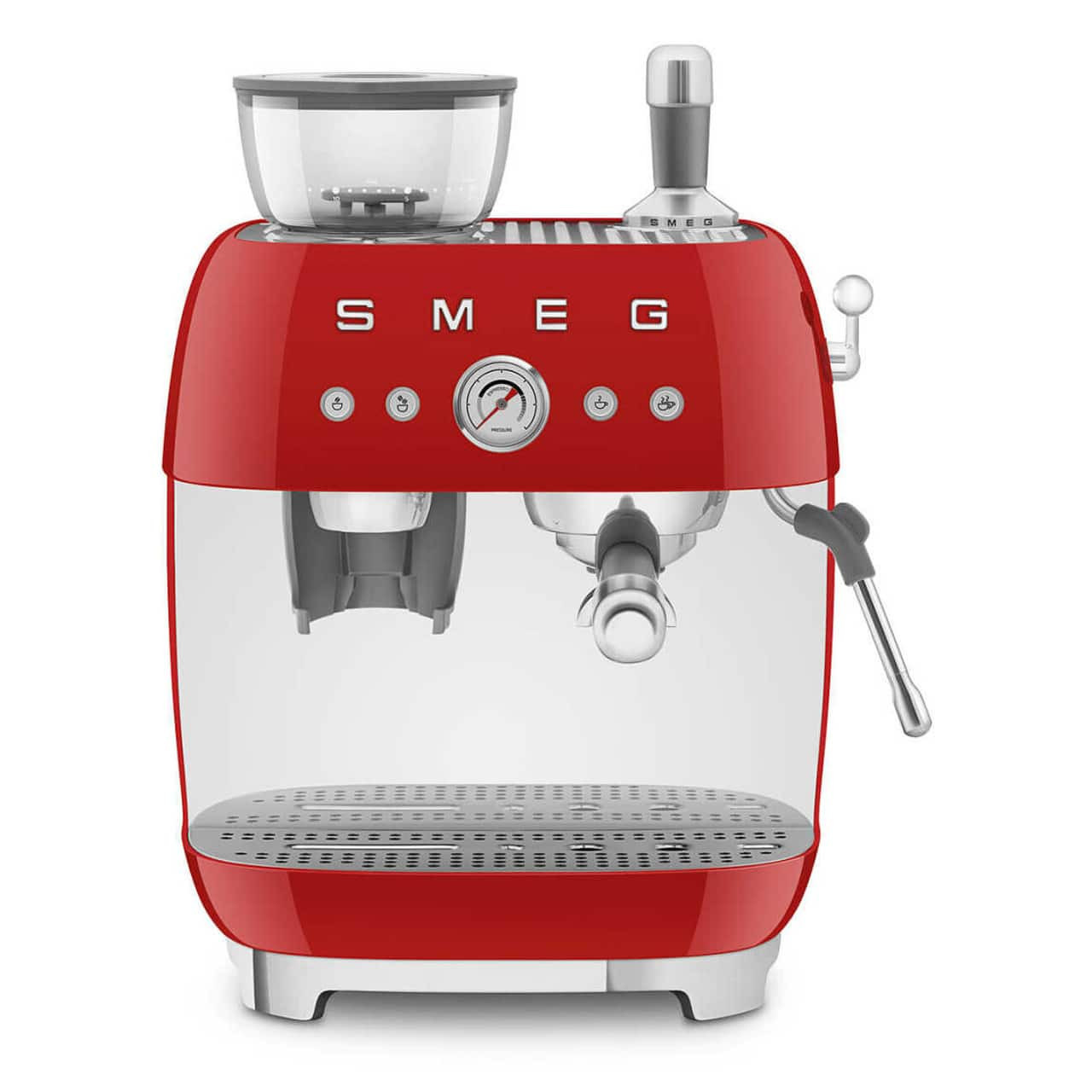 SMEG - EGF03 Semi Automatic Espresso Machine - Red | Best Buy U.S.