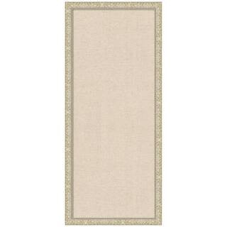 Lila 42 in. x 18 in. Silver Wood Framed Neutral Linen Memo Board | The Home Depot