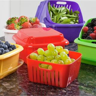 Apricot 3-Piece Berry Box Fruit Keeper Set (2-pack) | The Home Depot