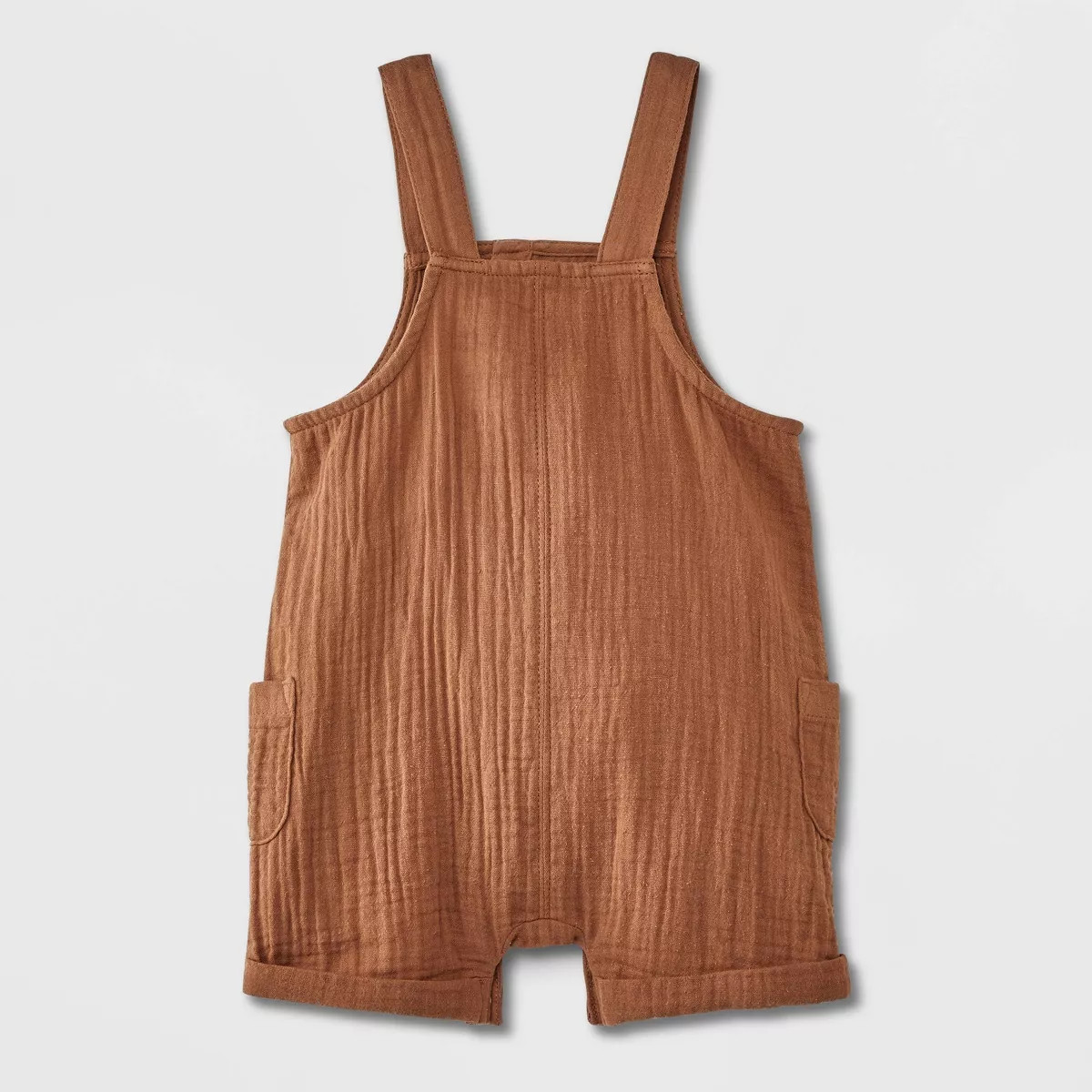 Baby Boys' Dungarees Gauze Shorts - Cat & Jack™ Brown | Target
