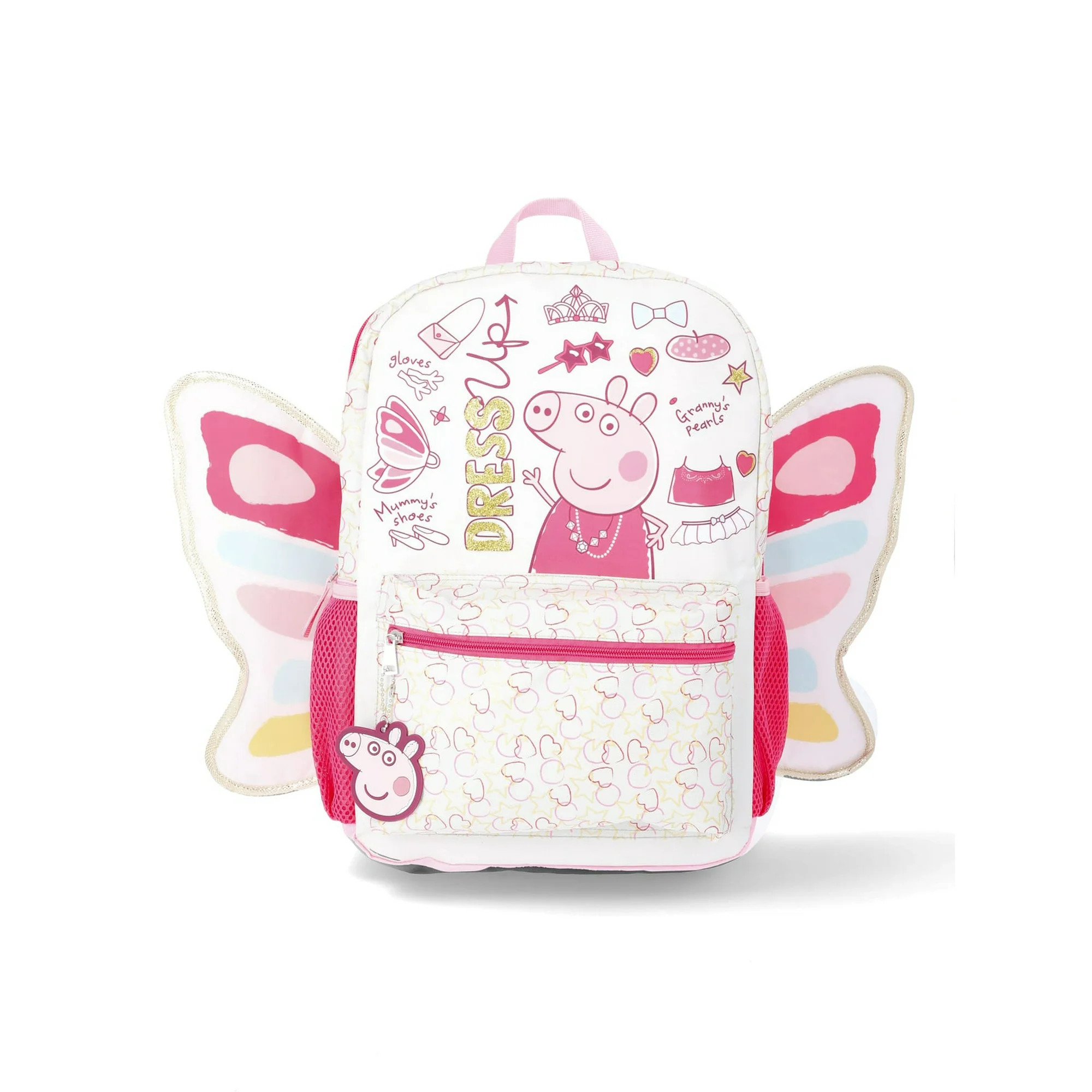 Peppa Pig Girls 17" Dress Up Backpack with Wings, Pink | Walmart (US)