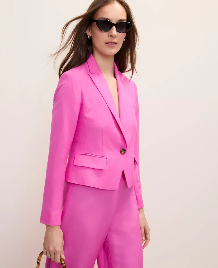The Modern Newbury Blazer in Linen Blend | Ann Taylor