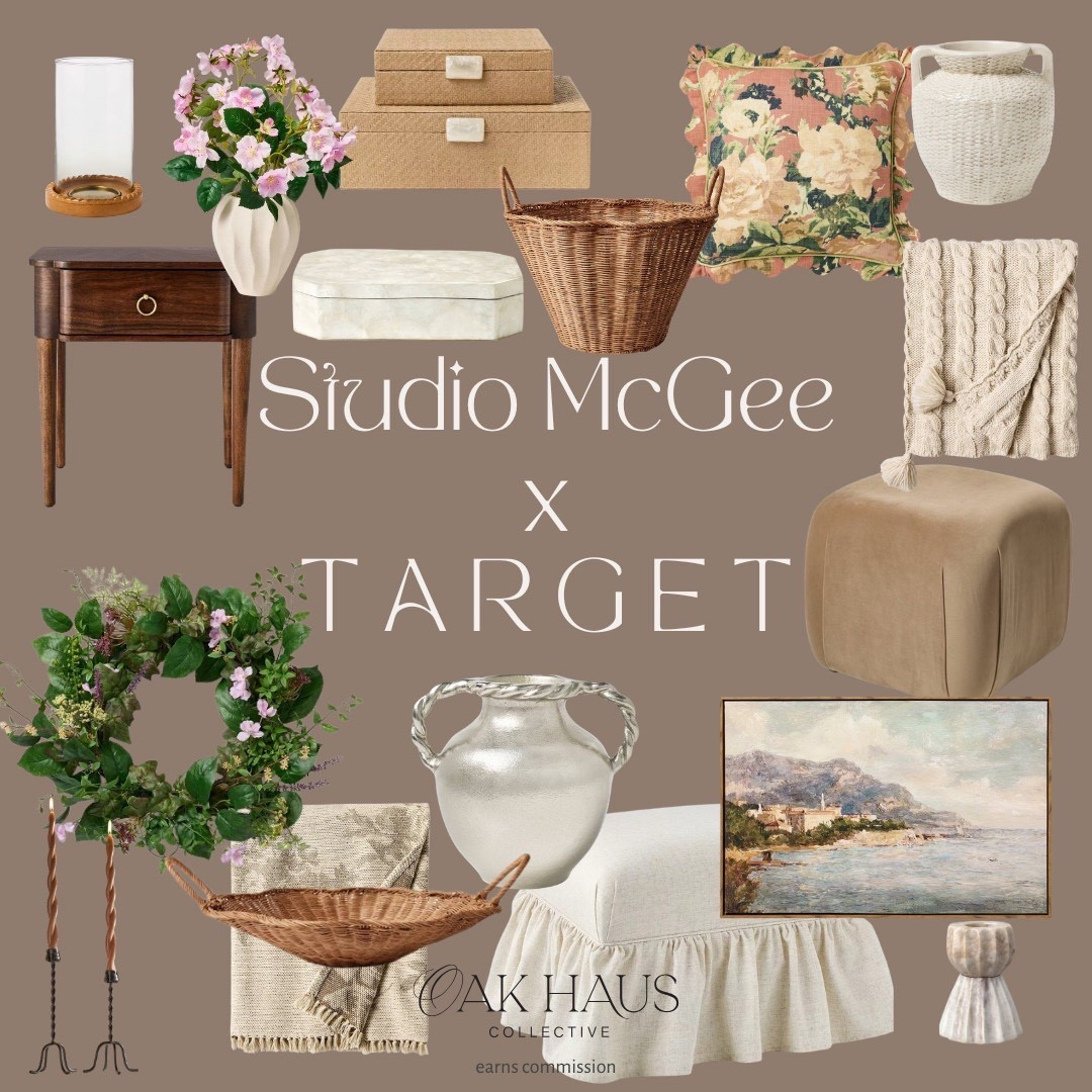 All new from Studio McGee!! Loving this new collection!

Target home finds, affordable home finds, wicker basket, end table, ottoman, large wall art, spring wreath, spring decor, silver vase, candle stick holders, throw blanket 


#LTKHome