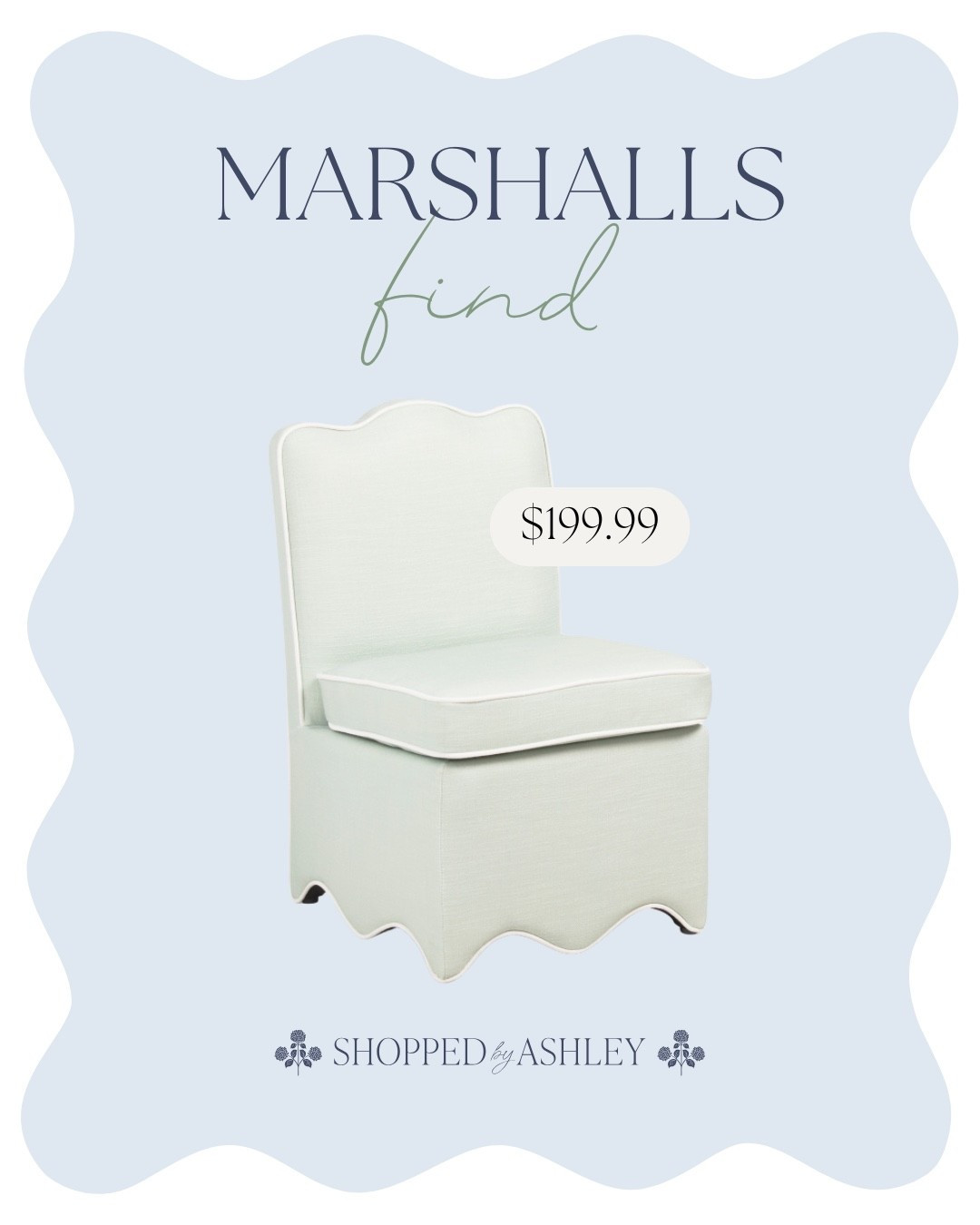 So many colors in our favorite scallop chair are in stock online right now! 

TJ Maxx chair, HomeGoods chair, scallop chair, slipper chair, Lillian August, Lillian August chair, Grandmillennial decor 

#LTKHome #LTKStyleTip