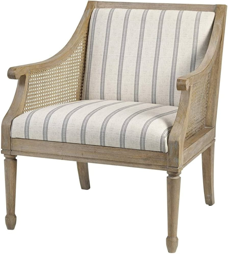 Martha Stewart Isla Accent Chairs for Living Room With Solid Wood Frame, Cane Webbed Swoop Track ... | Amazon (US)