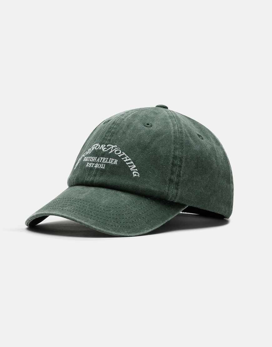 Good For Nothing Washed cap with embroidered logo in green | ASOS (Global)