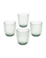 Set Of 4 Outdoor Acrylic Fluted Tumblers | TJ Maxx