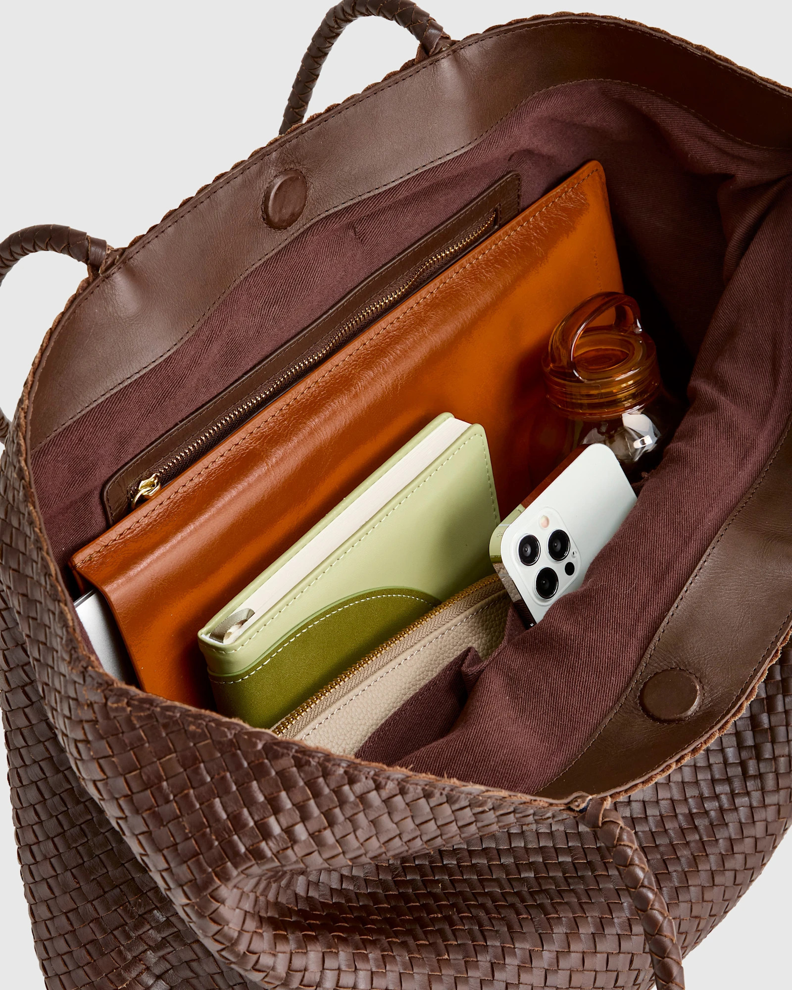 Italian Leather Handwoven Tote | Quince