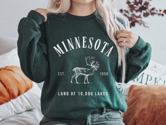 Minnesota Sweatshirt  Minnesota Sweater  Minnesota State | Etsy | Etsy (US)