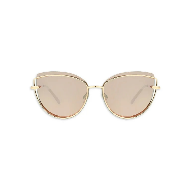 Sofia Vergara Women's Cat Eye Rose Gold Adult Sunglasses | Walmart (US)