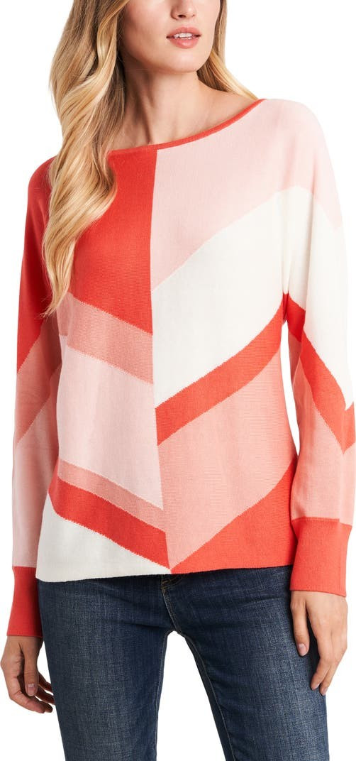 Chevron Colorblock Cotton Blend Sweater | Nordstromrack | Nordstrom Rack