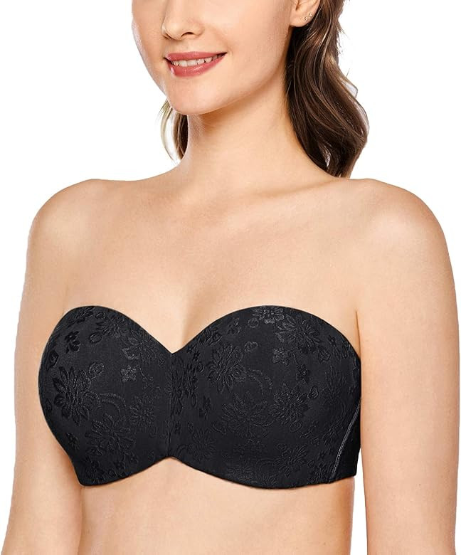 DELIMIRA Women's Smooth T-Shirt Strapless Minimizer Bra Plus Size Underwire Non-Padded | Amazon (US)