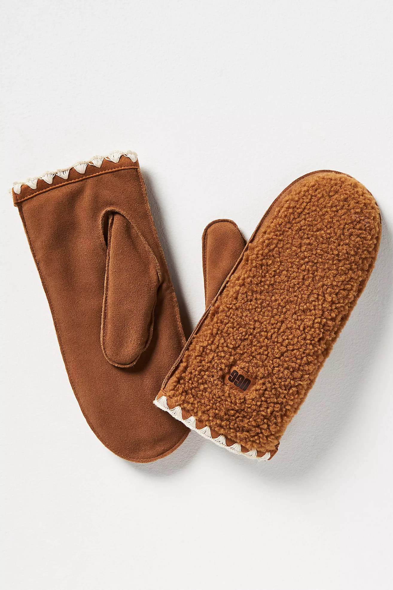 UGG® Sherpa Scallop Mittens | Anthropologie (US)