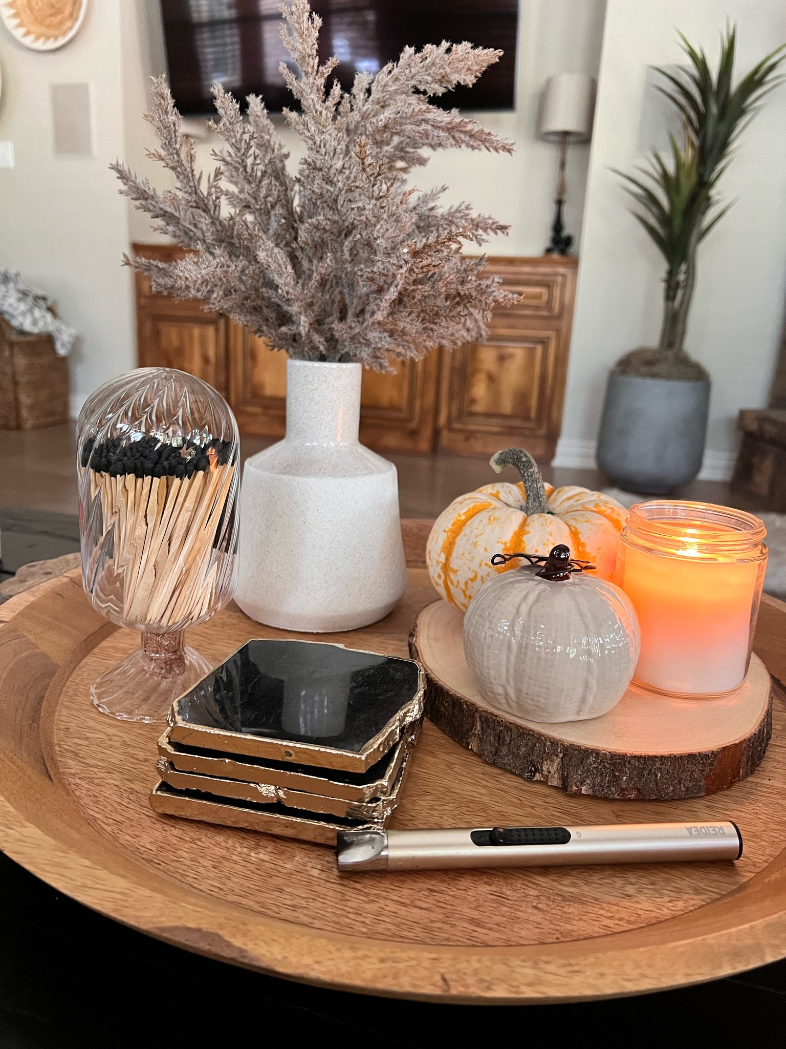 Fall coffee table decor 🍂🍁