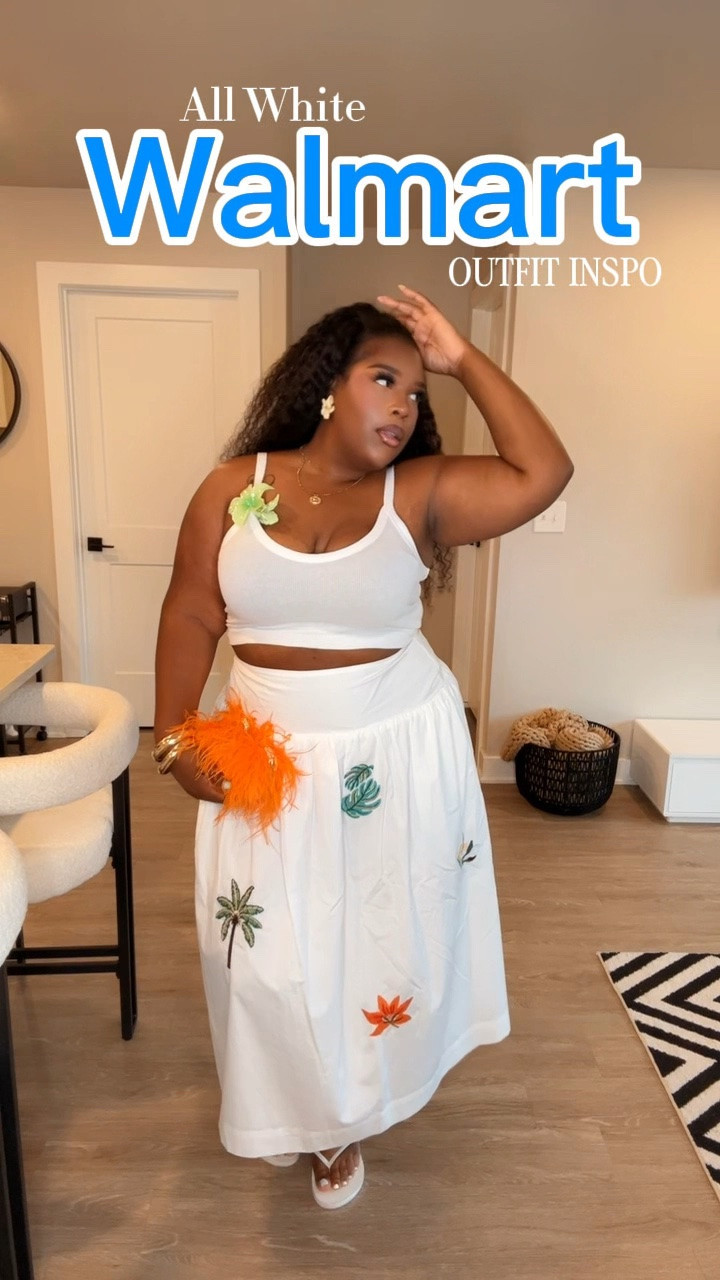 All white outfit inspo from @walmartstyle 
Size XL #walmartpartner #walmartstyle

#LTKPlusSize #LTKootd #LTKgrwm