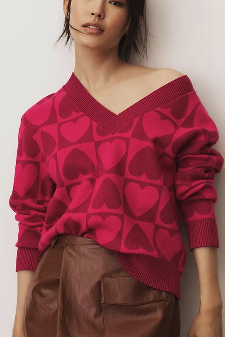 Cute sweater for Valentine’s Day
Red heart sweater 
Heart sweaters for Valentine’s Day
Valentine’s Day outfit ideas 

#LTKfindsunder100 #LTKSeasonal #LTKfindsunder50