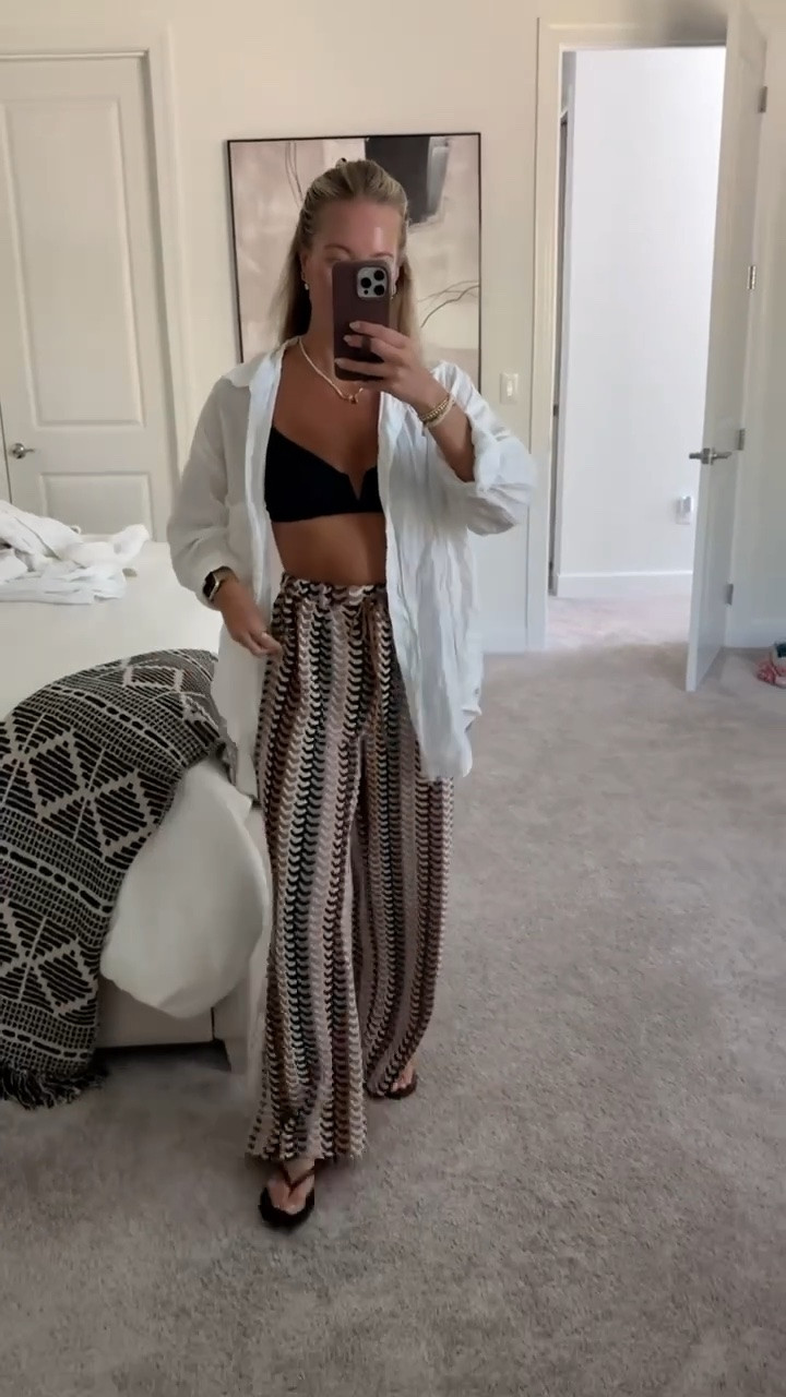 Beach day fit ☀️ Linen top from @Aritzia  + coverup pants from Amazon + black bikini — the easiest beach combo.

beach outfit, beach day, ootd, summer outfit, summer fashion, vacation outfit, resort wear, linen outfit, coverup outfit, bikini, black bikini, Amazon fashion, casual summer style, beach look, summer ootd, vacation style, travel outfit

#LTKootd #LTKSwim #LTKSeasonal