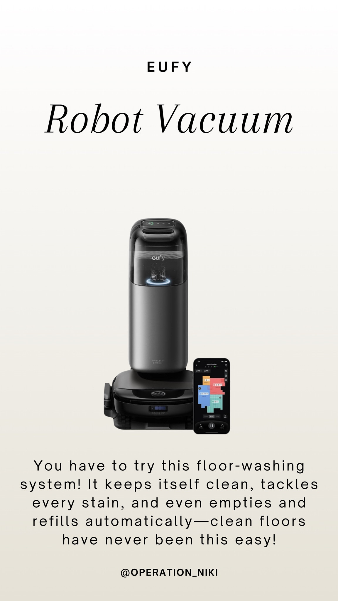 You have to try this floor-washing system! It keeps itself clean, tackles every stain, and even empties and refills automatically—clean floors have never been this easy!

Follow for more @OPERATION_NIKI on IG, TikTok, & Facebook

sahm, home essentials, mom hacks, organized home, mom must haves, cleaning tips, organization, bedroom clean, cleaning, organization, cleaning tools, mattress vacuum, house odors, house spray, christmas gifts, fall outfit inspo, holidays

#LTKSeasonal #LTKHoliday #LTKHome