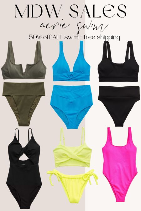 MDW Sale: 50% off ALL swim at Aerie + FREE SHIPPING! My fav bathing suits 🙌🏼 

#LTKstyletip #LTKunder50 #LTKswim