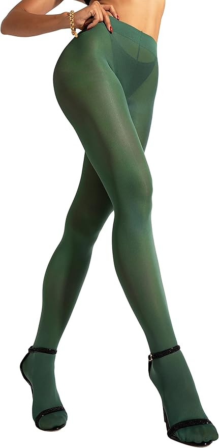 Opaque Tights for Women [Made in Italy] 29x Solid Color Pantyhose Stockings Nylons - 1/pack | The... | Amazon (US)