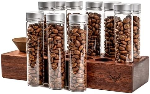 Single Dose Coffee Bean Storage Tubes Coffee Bean Cellar 10 Pcs Dosing Glass Vials With Lids (2 O... | Amazon (US)