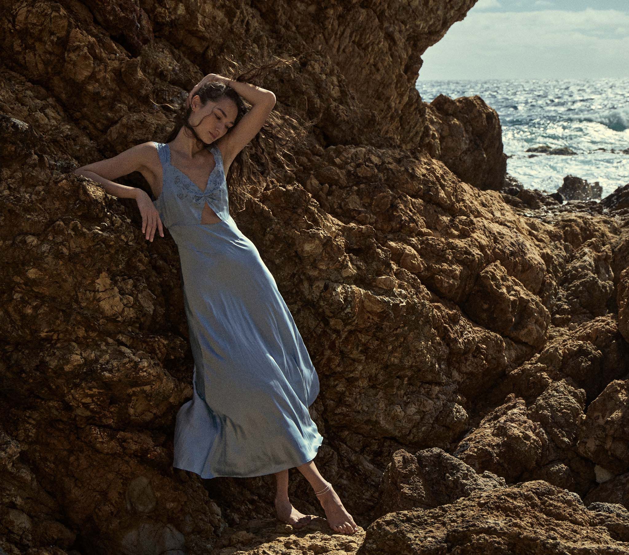Saoirse Dress - Mineral Blue | DÔEN | DOEN