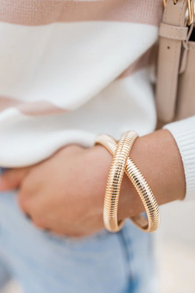 Two Piece Bangle | Pink Lily