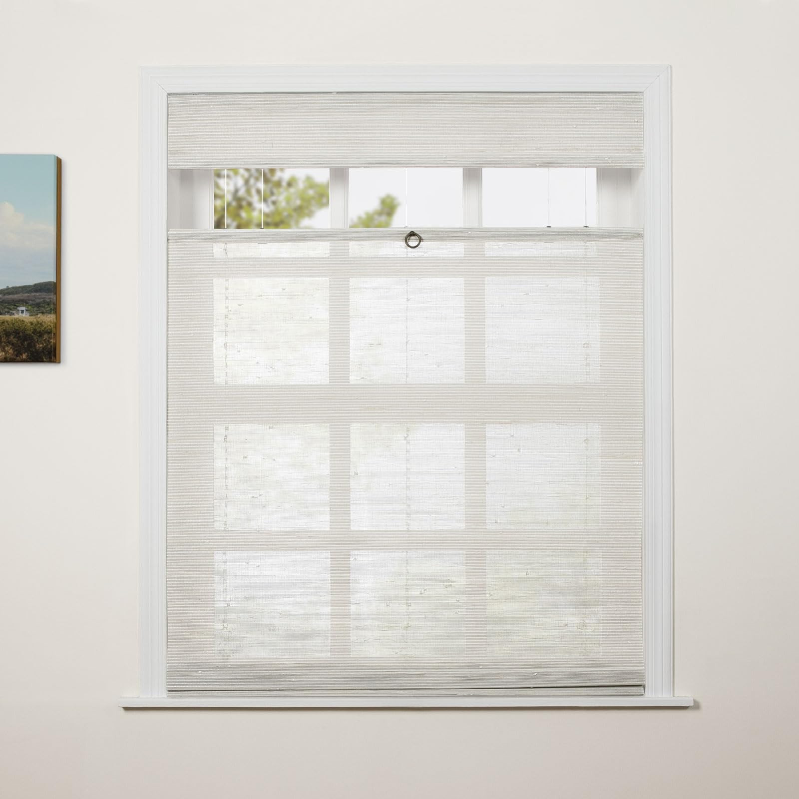 TWOPAGES Natural Woven Bamboo Shades for Indoor Window, Top Down Bottom Up Cordless Bamboo Blind, Customizable Size and Shading Rates, Sicilian | Amazon (US)