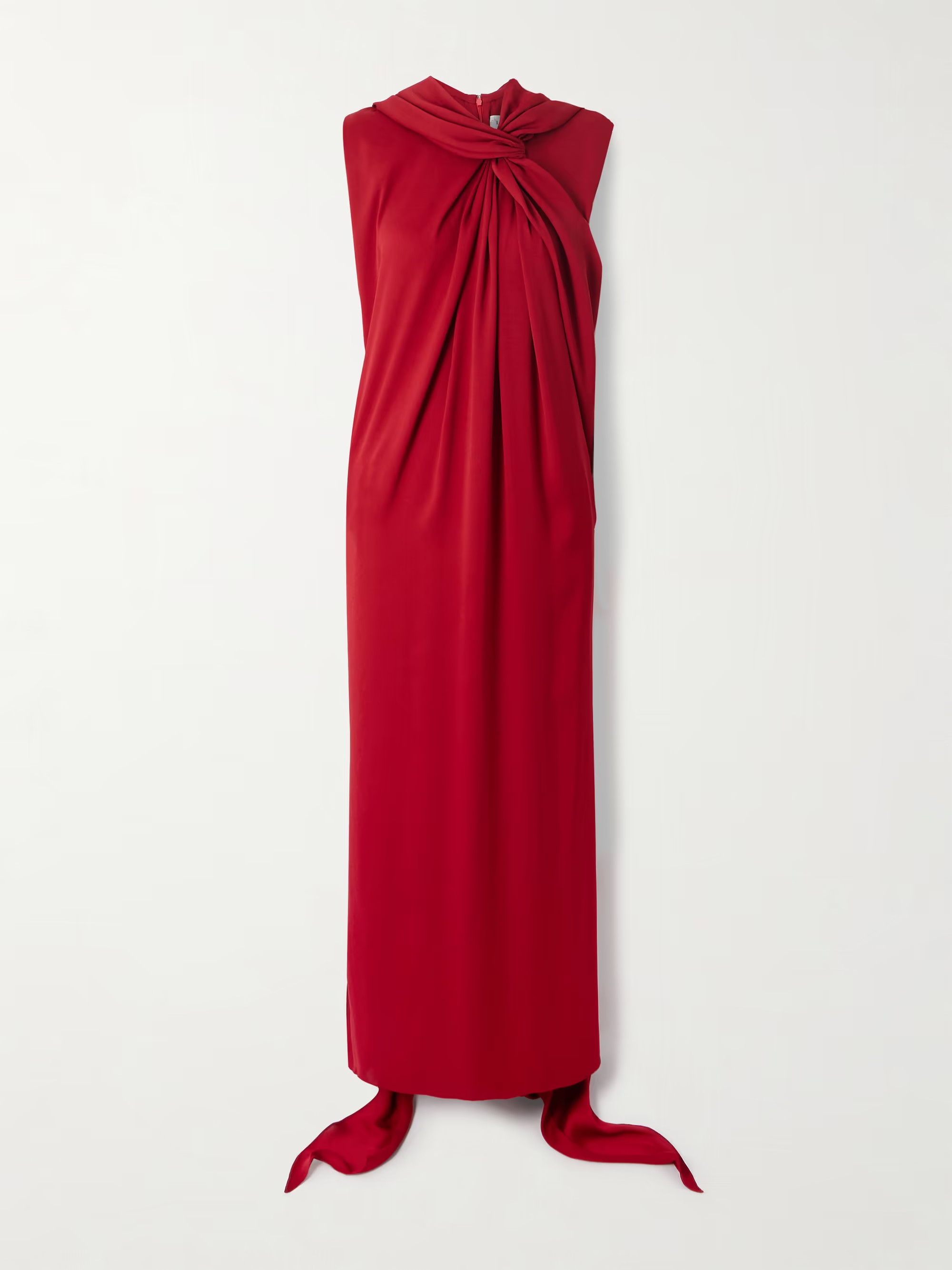 Draped crepe de chine maxi dress | NET-A-PORTER (US)