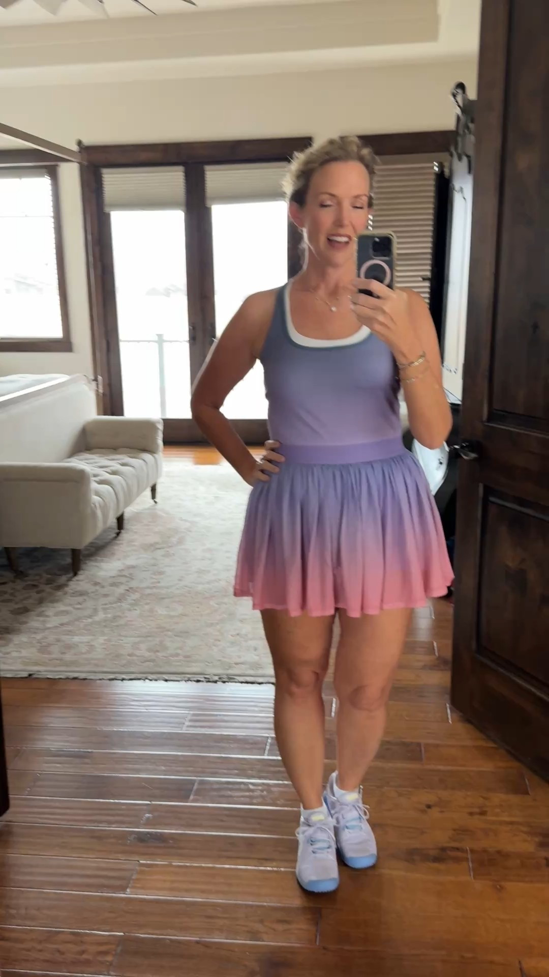 Headed out to a tennis lesson
I’ll report back how this cute dress felt on the court. Totally loving the swish of this skirt!
Tennis clothes are the best!!!


#LTKWatchNow #LTKActive #LTKOver40