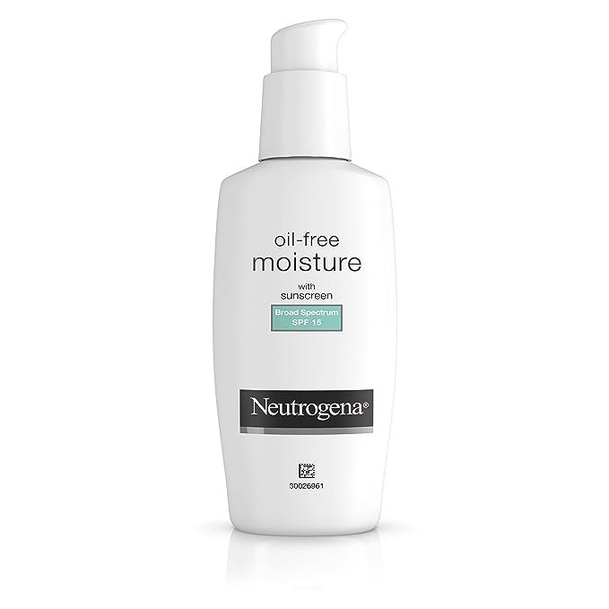 Neutrogena Oil-Free Daily Long Lasting Facial Moisturizer & Neck Cream with SPF 15 Sunscreen & Gl... | Amazon (US)