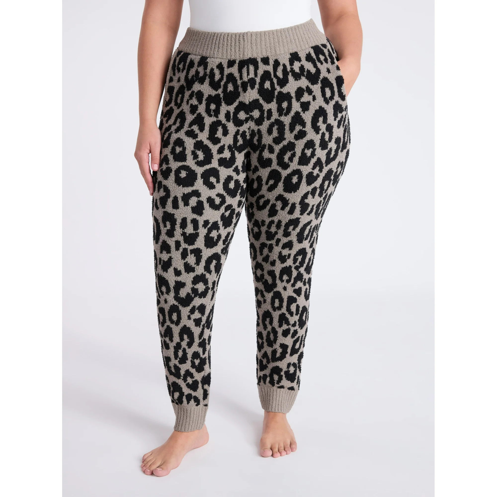 Joyspun Women's Sleepwear Cozy Knit Joggers, 29'' Inseam, Sizes XS-3X | Walmart (US)