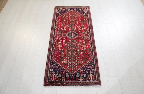 4.85ft x 2.13ft Excellent hand knotted Caucasian vintage worn area rug, handmade low pile faded r... | Etsy (US)